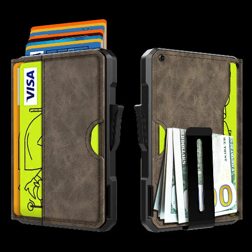 Slim RFID Blocking Wallet With Money Clip
