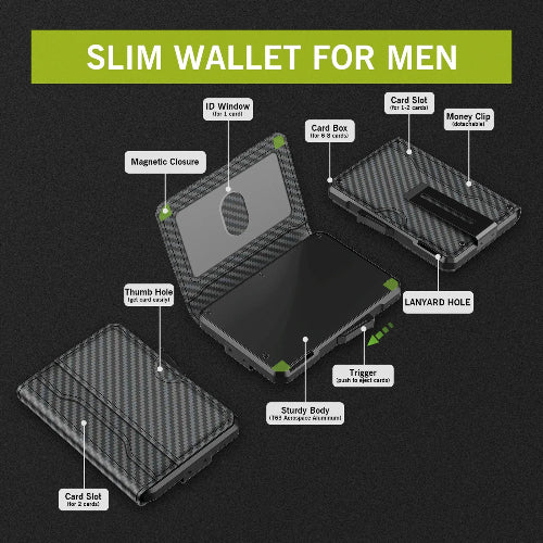 Slim RFID Blocking Wallet With Money Clip