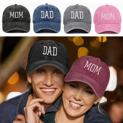 DAD & MOM Embroidered Baseball Cap