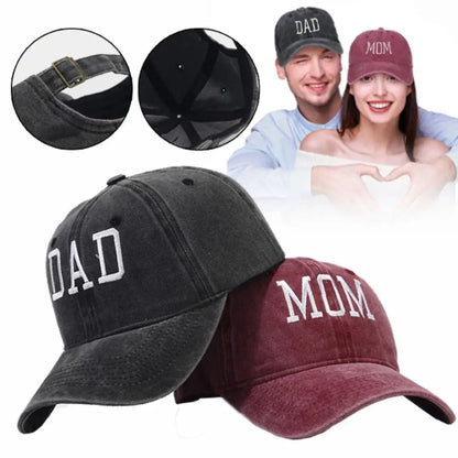 DAD & MOM Embroidered Baseball Cap