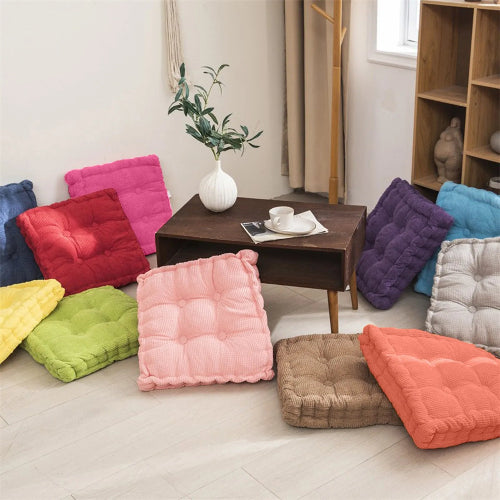 Plush Square Colorful Throw Cushions