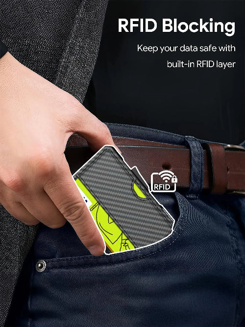 Slim RFID Blocking Wallet With Money Clip
